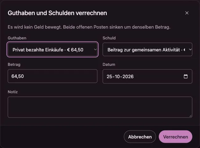 Penny-Monet-Oberfläche mit erfundenen Beispieldaten