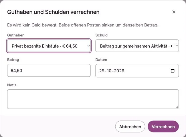 Penny-Monet-Oberfläche mit erfundenen Beispieldaten